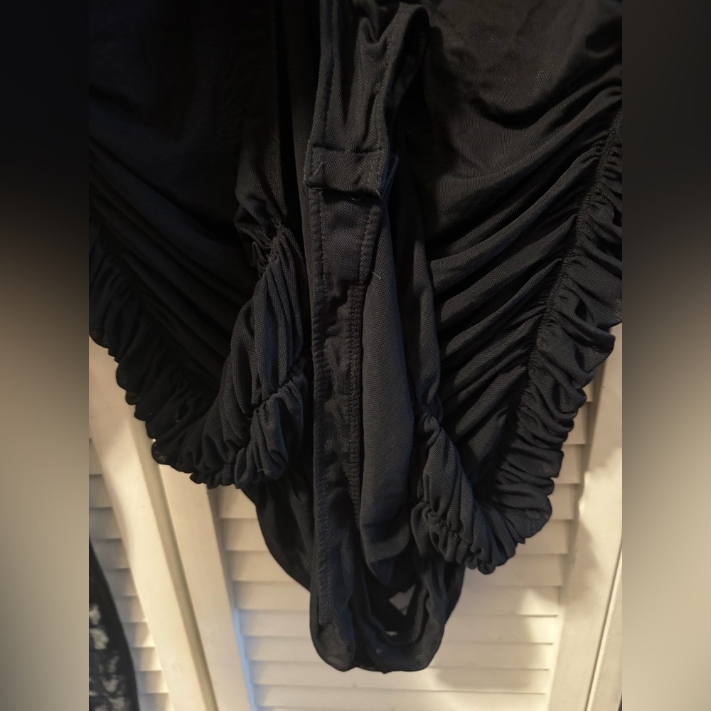 Free People Under It All Black Sheer Long Sleeve Bodysuit XL $58 - Picture 9 of 11